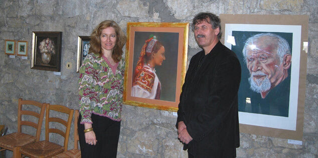 (zľava) Ocenená autorka Nadežda Jakúbková a Jozef Vydnák, člen poroty