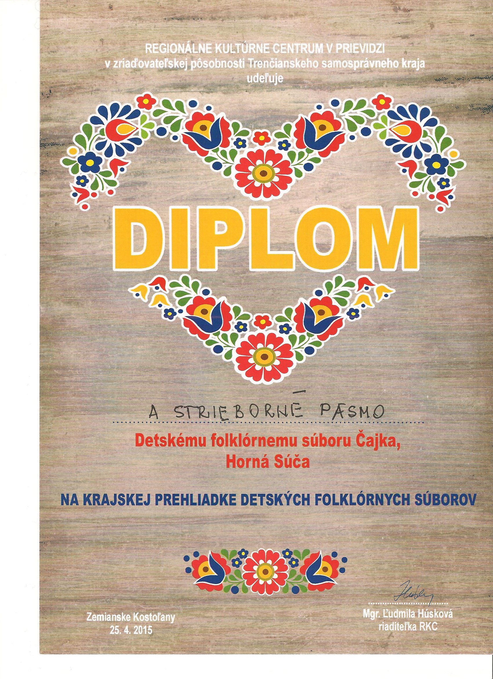 diplom DFS Čajka