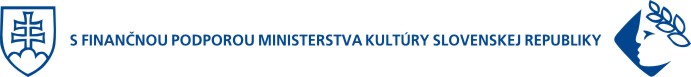 S podporou Ministerstva kultúry SR