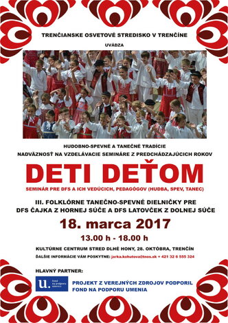 Deti deťom - Plagatik Deti detom 2017